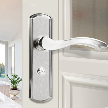 Solid Stainless Steel Handle Home Door Locks Brushed Bedroom Without Key