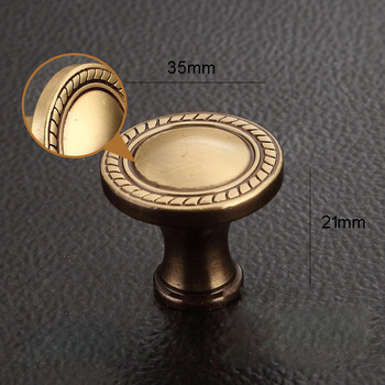 Brass Knobs Carved Gold Closet Dresser Cabinet Polished Bedroom