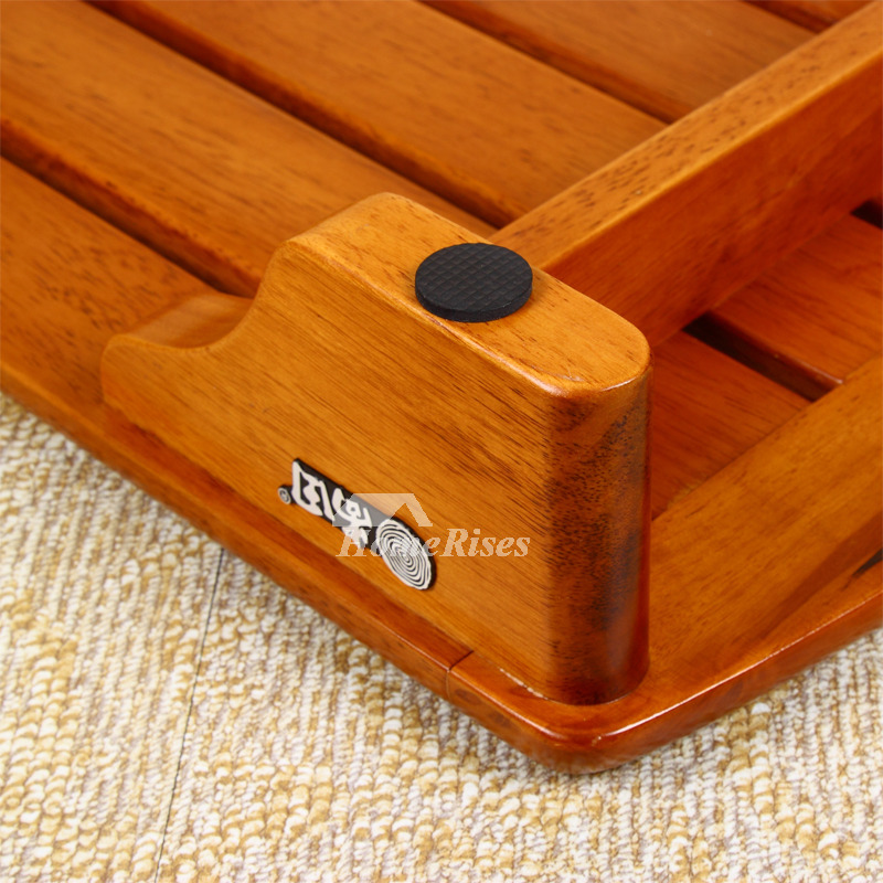 Shower Foot Stool Bath Mat Wood Rectangular Best Waterproof