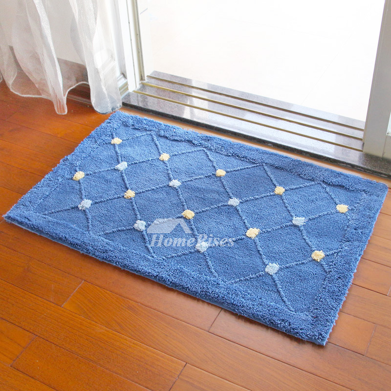 Square Bath Mat Polyester Soft Best Bathroom Balcony Modern