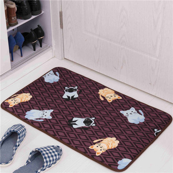 Cute Bath Mats Rectangular Brown Colorful Funny Designer Bathroom