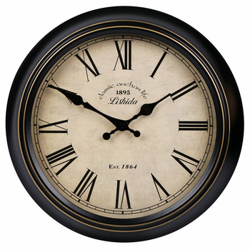 Big Round Wall Clocks 20 Inch Metal Hanging Modern Living Room Silent