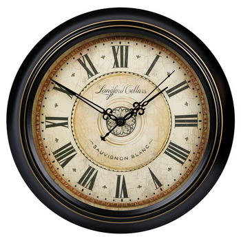 Bathroom Wall Clocks Round Decorative Silent Black Hanging 14/16 Inch