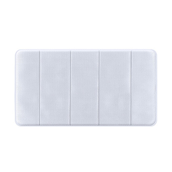 Gray Bath Mat Brown Polyester Rectangular Suction Cup Non Slip