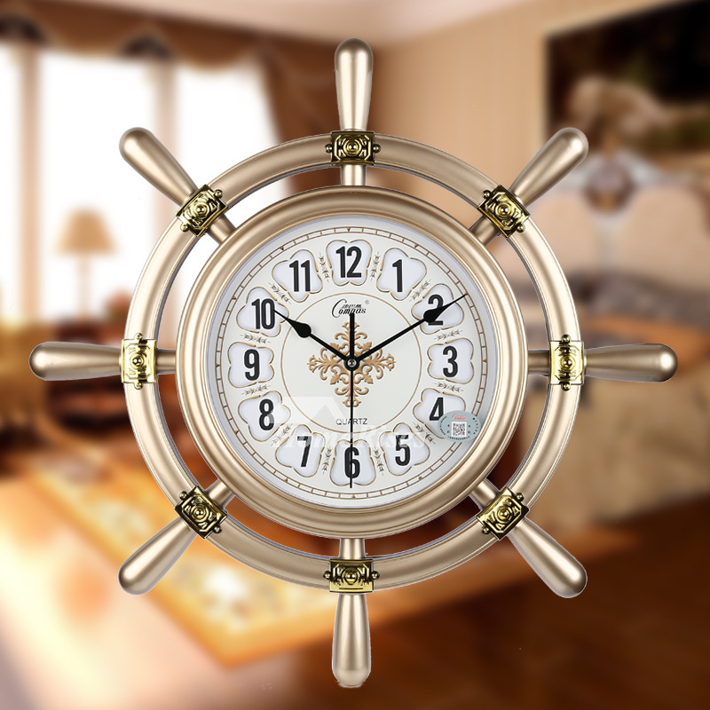 Nautical Wall Clock Silent 20 Inch PVC Living Room For Sale Hanging