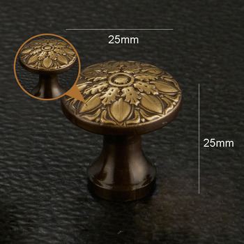 Door Knobs Carved Antique Brass/Bronze Gold Decorative