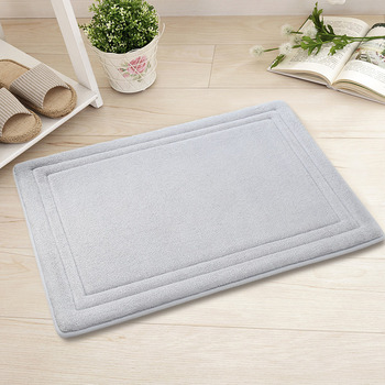 Cotton Bath Mats Square Gray/Blue/Brown Absorbent Folding Best