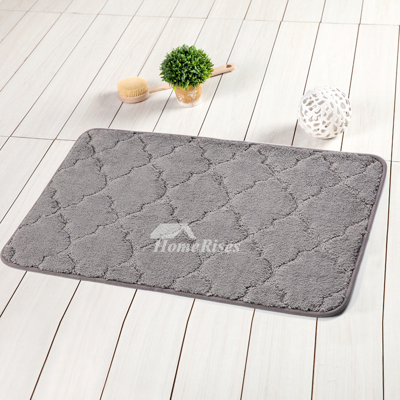Bath Spa Mat Beige/Gray Soft Square Washable Absorbent Modern