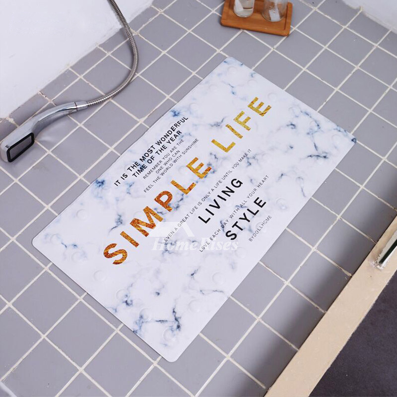 Square Decorative Bath Mats PU Patterned Non Slip Multi Color