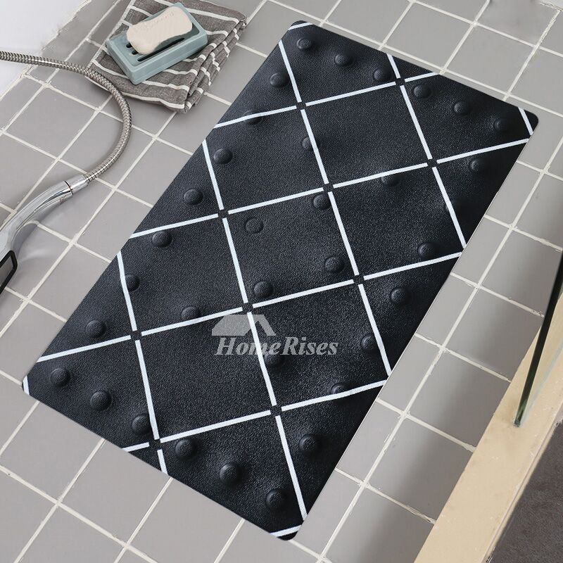 Bath Spa Mat Square PU Floor Non Slip Suction Cup Modern
