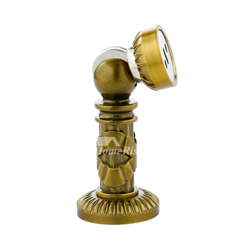 Vintage Door Stops Carved Zinc Alloy Gold Magnetic Silent Antique