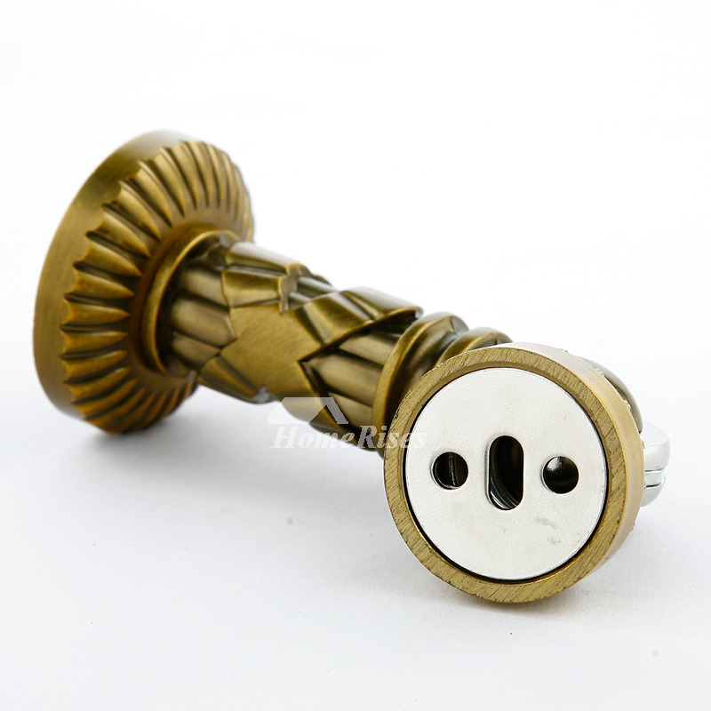 Vintage Door Stops Carved Zinc Alloy Gold Silent Antique