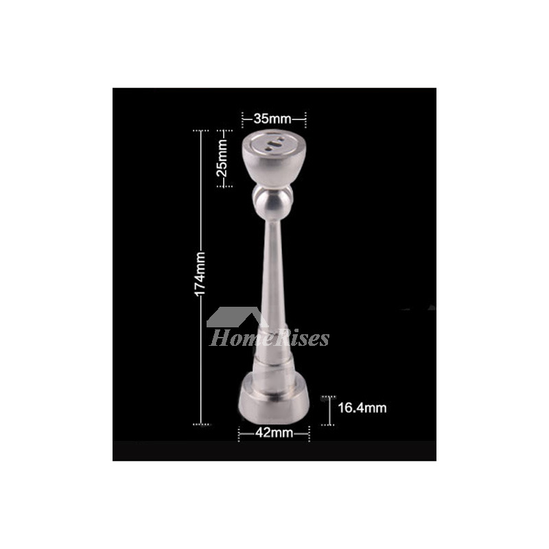 Commercial Door Stops Brushed Nickel Alloy Security Silver