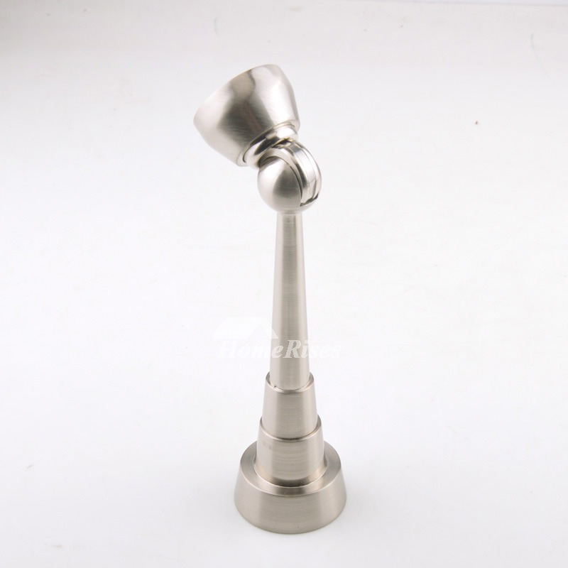Commercial Door Stops Brushed Nickel Alloy Security Silver