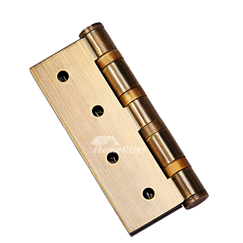 Silent Antique Door Hinges Carved Bronze/Copper Zinc Alloy 2 Pcs