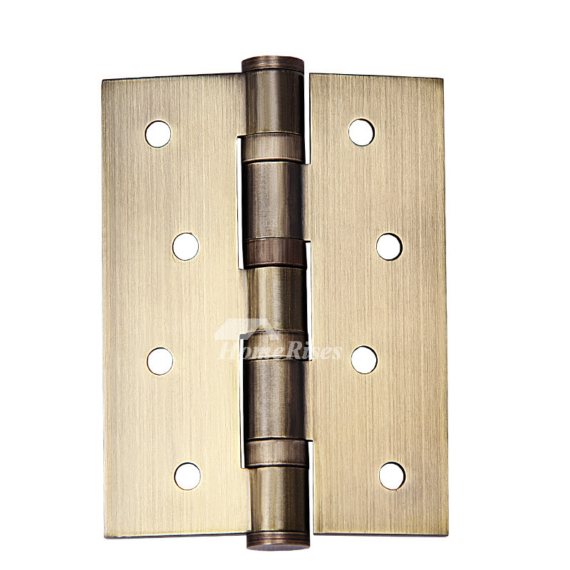 Silent Antique Door Hinges Carved Bronze/Copper Zinc Alloy 2 Pcs