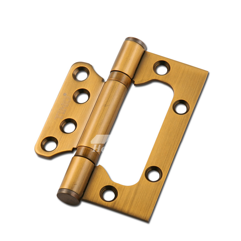Hinges On Door Antique Brass Brushed Gold 2 Pcs Fancy Design