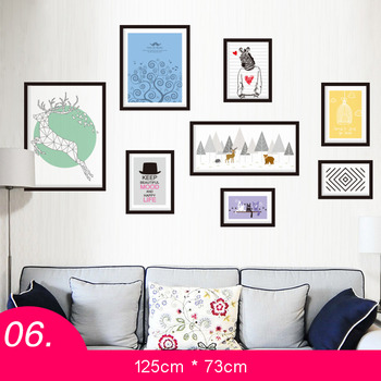 Kitchen Wall Stickers Photo Frame Pvc Girls Letter Self Adhesive