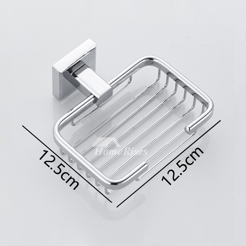 Stainless Steel Soap Dish Holder Wall Mounted Case Bathroom Bath Shower Box  Rack