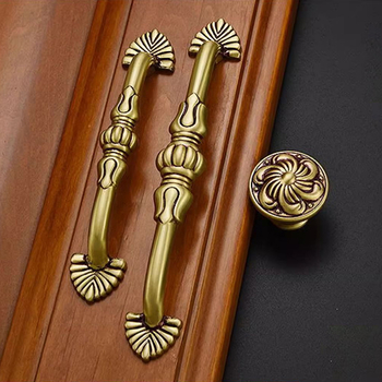 Gold 5In Antique Brass Kitchen Cabinet Pulls, Luxury Bathroom Black 3.75