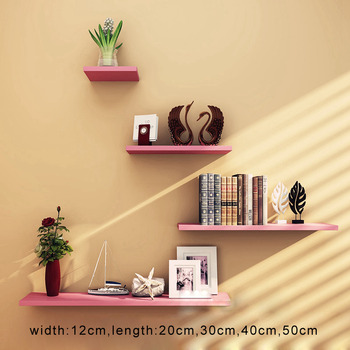 Creative Wooden Wall Shelves And Ledges Modern Rectangular Pink