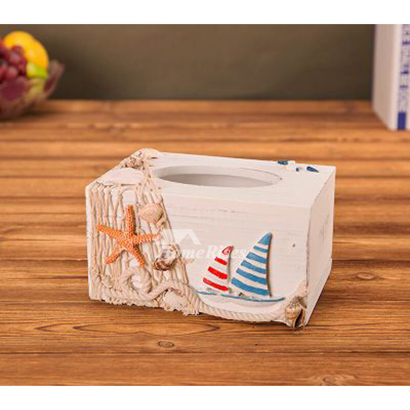 Decorative Tissue Box Wooden Rectangular Crafts Modern 