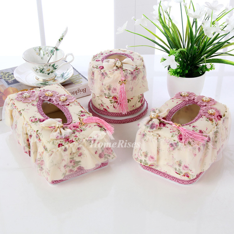 Modern Tissue Box Cover Set Fabrc Plastic Decorative Rectangular