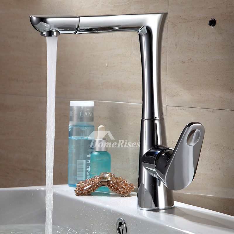 Cool Kitchen Faucets Chrome Brass Vessel Silver Single Hole