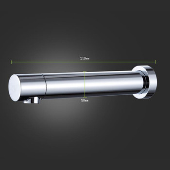 Commercial Bathroom Faucets Touchless Wall Mount Silver Brass