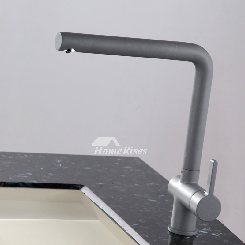 Vessel Sink Faucets Gray Rotatable One Handle 1 Hole Painting