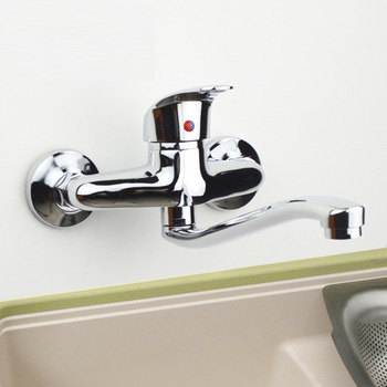 Wall Mount Kitchen Faucet Silver 2 Hole Single Handle Chrome Best