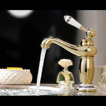 Discount Bathroom Faucets Polished Brass Single Handle Vessel