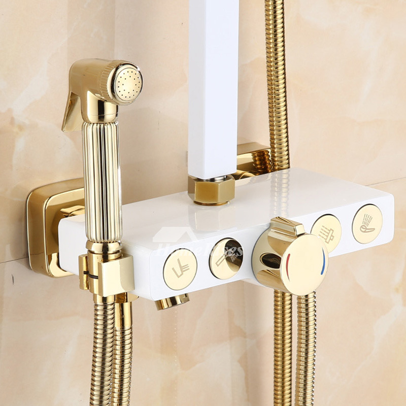 Best Shower System White Painting Wall Mount Single Handle