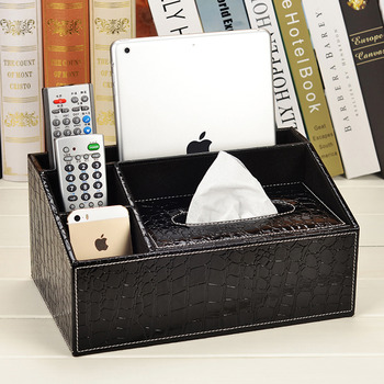 Tissue Paper Box Leather Decorative Rustic Modern Living Room Solid