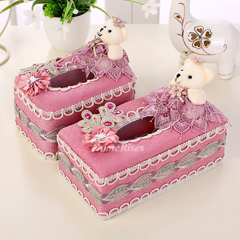 Modern Tissue Box Cover Fabric Plastic Decorative
