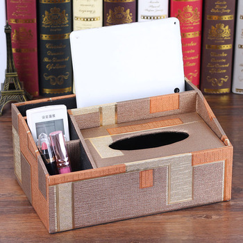Creative Tissue Box Holder Rectangular Leather Living Room Decorative