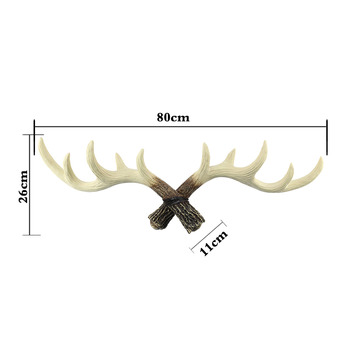 Decorative Wall Hook Rack Antler Resin Wall Mounted Rustic Designer