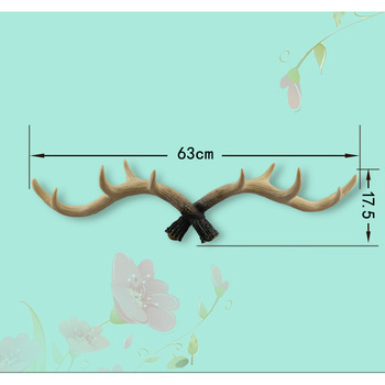 Vintage Wall Hooks Rustic Antler Resin Unique Decorative Rack Coat
