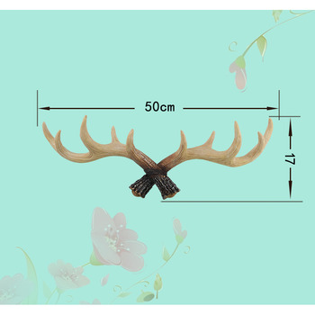 Unique Antler Resin Black Wall Hooks Decorative Rack Rustic Vintage