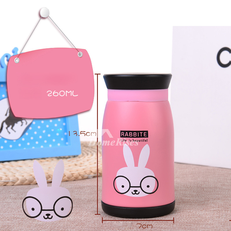 Kawaii Coffee Thermos Cute Stainless Steel Thermal Cup Mug With Straw For  Hot Cold Coffee Water Tea Milk Travel Tumbler 480ml