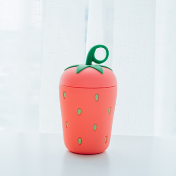 Travel Coffee Mugs Rubber Glass Strawberry Pink Red Discount Best