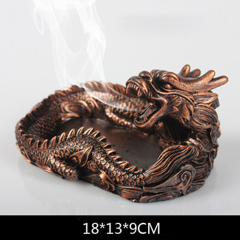 Designer Carved Retro Decorative Ashtray Dragon Tortoise Antique