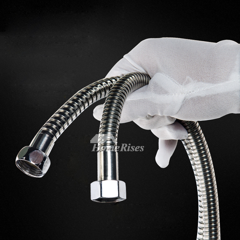 Faucet Sink Hose Installation Accessory Stainless Steel Silver Solid