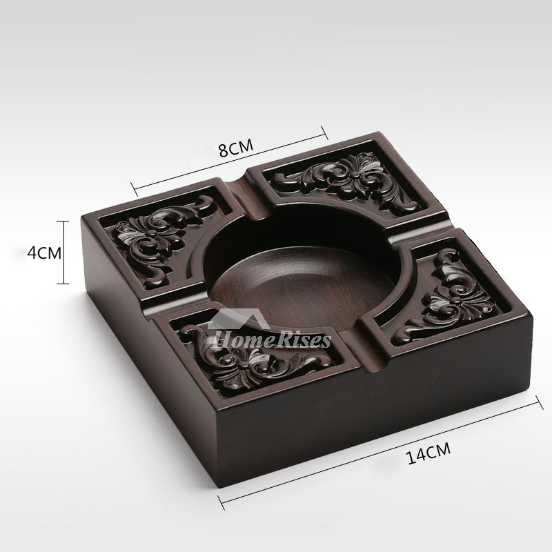 Vintage Ashtrays For Sale Designer Decorative Wooden Carved Rustic 