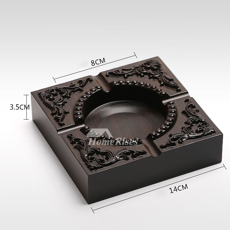 Vintage Ashtrays For Sale Designer Decorative Wooden Carved Rustic 