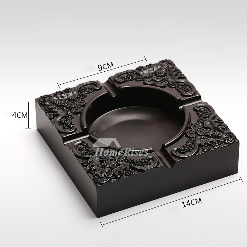 Vintage Ashtrays For Sale Designer Decorative Wooden Carved Rustic 