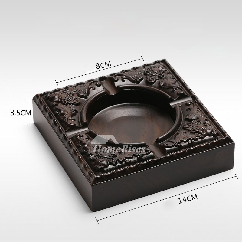 Vintage Ashtrays For Sale Designer Decorative Wooden Carved Rustic 