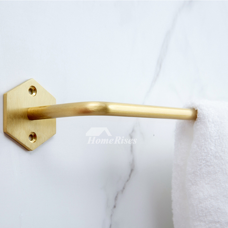 Brushed Gold Wall Mounted Single/ Double Bar Towel Rack Antique