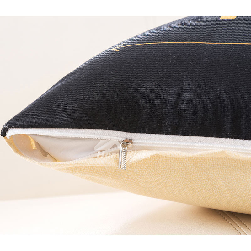 Black Decorative Pillows Cream Linen Square Modern (Pillow Core Not