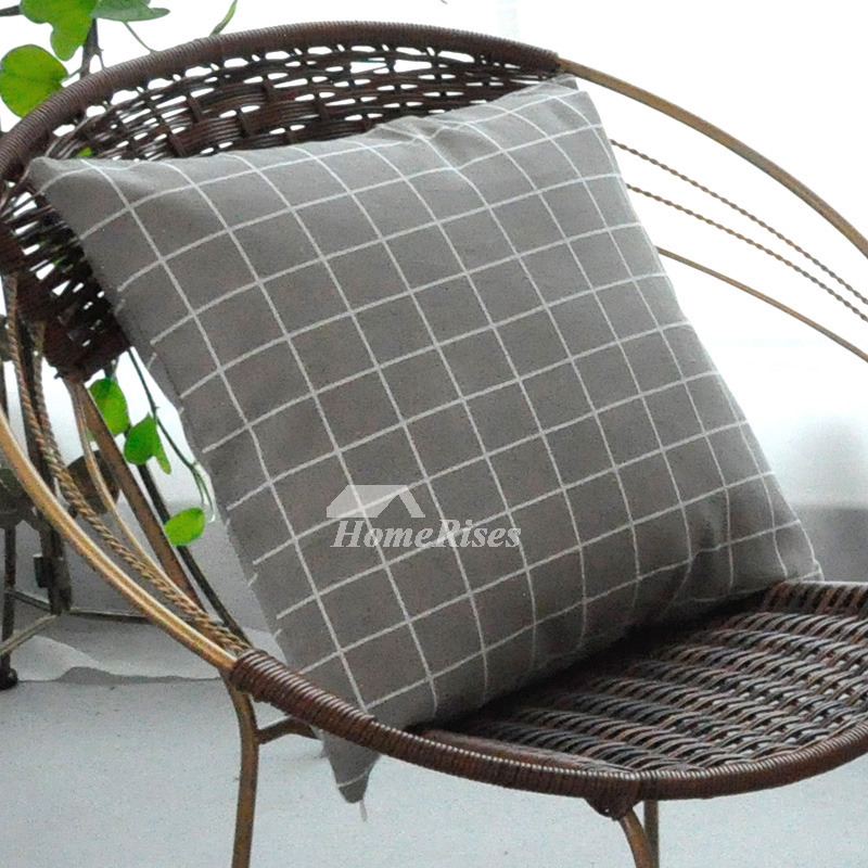 Blue Decorative Pillows Square Linen Gray Pink Black Pillow Core
